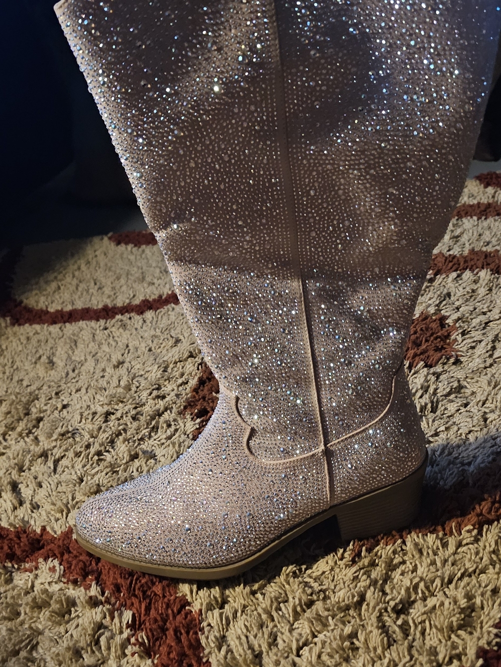 torrid Blush Pink Embellished Over-the-Knee Boots - Picture 3 of 5